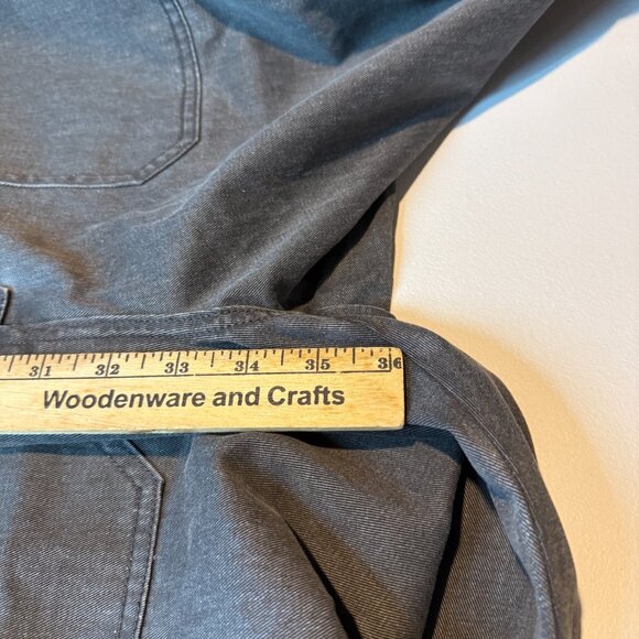 ATWYLD Women L Uniform Jumpsuit Black Denim Short Sleeve Utility Pockets Adjust - Picture 9 of 12